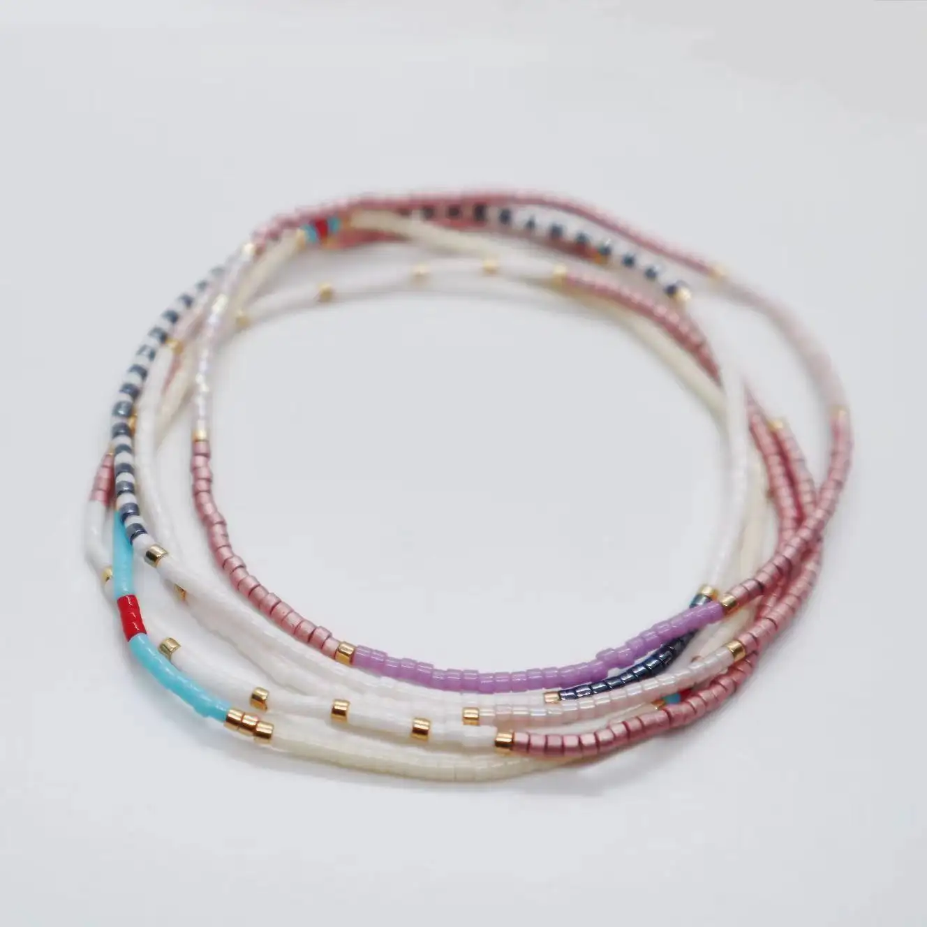 Adjustable String Bracelet Seed Bead Tiny Beaded Bracelets Layering Friendship Minimalist Everyday Bracelet