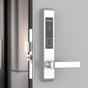 Goodum Energy-Saving Smart Lock Deadbolt Door Security System with Card Access for Wooden and Metal Doors for Hotel Management