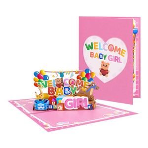 Cartes cadeaux en papier 3D, cartes pop-up pour anniversaire avec enveloppe - Product Image 1