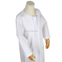 Emirates Polyester Moins cher Robe arabe musulmane Kaftan Jubah Abaya Jalabya Ethnique Lelaki Thobe Garçon Vêtements islamiques Kandura