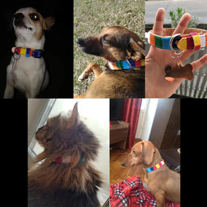 <span class=keywords><strong>Collar</strong></span> de perro grande acolchado con producto para mascotas, <span class=keywords><strong>Collar</strong></span> personalizado de lona y cuero para cachorros y gatos para perros pequeños, medianos y grandes, collares para Chihuahua - Product Image 3