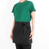 Tablier de Serveur/Serveuse CHANGRONG Personnalisé en Polyester Noir, Sans Manches, pour Usage Professionnel, avec 3 Poches