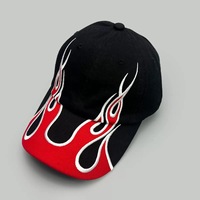 Gorra de Béisbol Personalizada Estilo Y2K, con Estampado Argyle, Bordado Gótico de Llamas, Gorra Deportiva Hip Hop, Servicio OEM al por Mayor