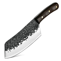 Couteaux de chef de 7 pouces, fabriqués à la main, en acier à haute teneur en carbone, couteau à découper professionnel pour boucher, couteau à hacher en acier inoxydable