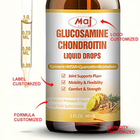 OEM Gouttes liquides de glucosamine chondroïtine sulfate MSM 60ml Supplément contenant du curcuma, de l'encens, de la quercétine, de la bromélaïne