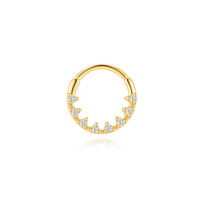Piercing de Nariz de Plata de Ley S925 Chapado en Oro, Diseño Clásico Minimalista con Circonita Cúbica, Joyería Hipoalergénica para la Nariz - Product Image 5