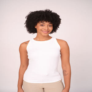 Débardeur décontracté haut de gamme, classique, sans manches, en coton doux, col rond, bretelles larges, élégant, à porter au quotidien - Product Image 1