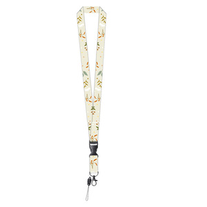 Cross-border detachable <b>lanyard</b> with heart and cherry design, <b>polyester</b> nurse name tag/ID card/phone neck strap wholesale. - Product Image 5