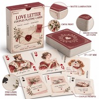 Cartes de jeu personnalisées écologiques pour la Saint-Valentin, pour couples, avec des questions romantiques, des défis pour une soirée en amoureux, des portraits personnalisés - Personnalisé