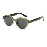 Lunettes de soleil rondes vintage rétro pour femme, monture PC CP, protection UV400, tendance et populaires