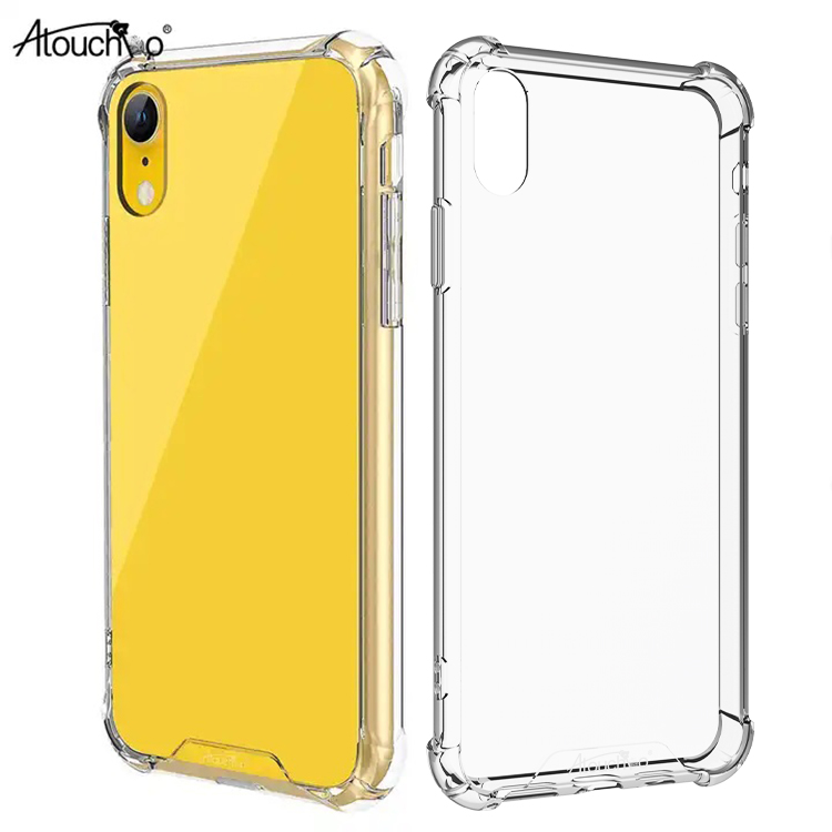 Atouchbo casing ponsel bening tahan guncangan, casing penutup belakang ponsel untuk iPhone XR, casing ponsel bening tahan guncangan untuk iphone 14 pro max