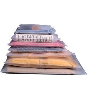 Emballage personnalisé avec Logo imprimé, fermeture à glissière transparente, sacs en plastique dépoli - Product Image 3