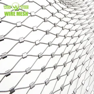 Jala tali kawat baja SUS 316L kualitas baik untuk pagar Zoo rumah burung