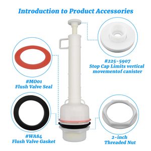 Kit de remplacement de valve de chasse d'eau pour toilettes deux pièces, compatible avec Mansfield 211-1112, type tour de 2 pouces, pièces de réparation WC - Product Image 5