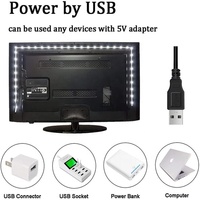 Bande lumineuse LED RGB SMD2835 avec mini contrôleur 3 touches DC5V USB, éclairage d'ambiance TV, ruban lumineux étanche 0,5M 1M 2M 3M 4M 5M