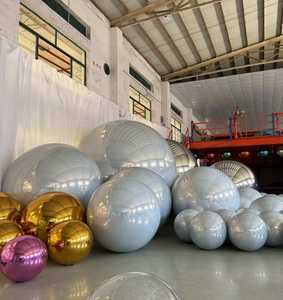 Bolas de PVC de gran oferta verde y rojo para decoración de eventos, bola inflable <span class=keywords><strong>gigante</strong></span>, globo de espejo, bolas de PVC de Navidad - Product Image 3