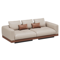 Canapé en cuir PU de haute qualité italien de luxe, élégant, design, pour bureau, direction, PDG, cadre, salle VIP, réception