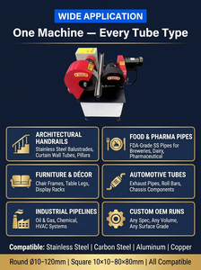 Nouvelle machine de polissage de tubes cylindriques sans centre en métal à entraînement automatique par moteur, haute efficacité, 3,4 kW, prix compétitif - Product Image 2
