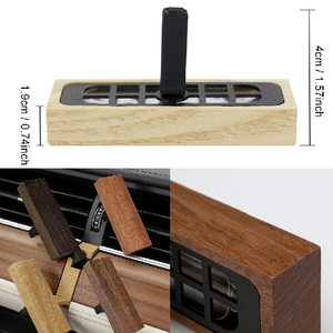 Penyegar Udara Mobil Portabel <span class=keywords><strong>Premium</strong></span> Berbahan Kayu, Klip Ventilasi, Difusi Aroma Penguapan Alami, Tidak Memerlukan Listrik, Dekorasi - Product Image 4