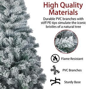 批发积压圣诞树全球经典雪植绒人造松树进口商 - Product Image 3