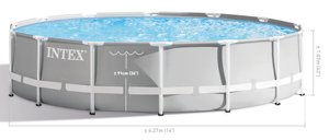 Piscine hors sol ronde INTEX26720 pour enfants, structure en PVC, 4,27 m x 1,07 m, avec pompe filtrante et échelle - Product Image 2