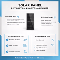 Panneaux solaires bifaciaux double vitrage GINZA 570W-595W de type N, 144 demi-cellules, module PV IP68, cellules 182mmx182mm, solaires domestiques et commerciaux