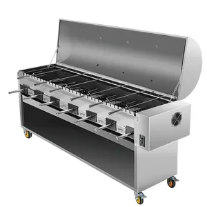 Thép Không Gỉ Không Khói Bbq Grill Nhà Hàng Shish Kebab Máy