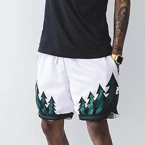 Short de basket-ball personnalisé OEM pour hommes respirant 100% polyester BSCI maille Sportswear vente en gros ensemble de shorts - Product Image 5