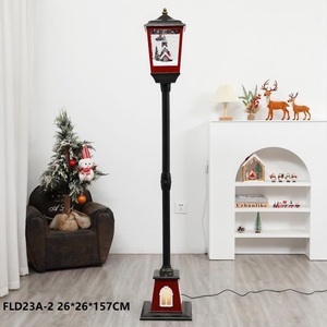 Lanterne de poteau lumineuse pour le Nouvel An et Noël avec de la neige pour la décoration de Noël - Product Image 1
