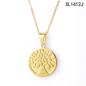 Collar chapado en oro Life of Tree de acero inoxidable de alta calidad para mujer - Product Image 2