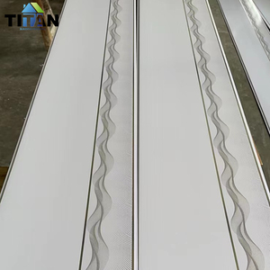 Lambris Pvc Plafond Panneau <span class=keywords><strong>mural</strong></span> en <span class=keywords><strong>bois</strong></span> 250Mm pour décoration de plafond - Product Image 4