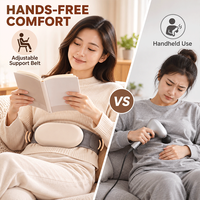 Masseur électrique portable chauffant pour moxibustion avec têtes de massage interchangeables, appareil de massage USB pour la taille et l'abdomen, OEM ODM
