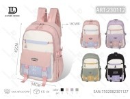 Zaino in poliestere per studenti da 15 pollici con tasche multiple, zaino casual unisex - Product Image 1