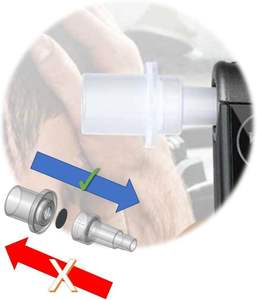 Bocais IBACheck (anti Chupar) para AA2000/2098 Bafômetro Alcohol Testers (16 unidades/pacote) - Product Image 4