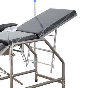 Cama de Examen Ginecológico y Obstétrico de Acero Inoxidable, Económica, con Altura Ajustable de 5-8 cm, con Colchón - Product Image 2