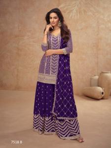 Heavy Chinon con bordado de secuencia Stich Work Sharara Suit para boda y Festival Wear Pakistani Suit - Product Image 2