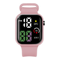 Montre LED numérique électronique pour enfants, garçons et filles, avec logo personnalisé, couleur bonbon, carrée, sportive, pas chère