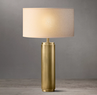 Lampe de table minimaliste en laiton avec design flexible écologique, lumière LED E26 pour villa, hôtel, chambre, suite