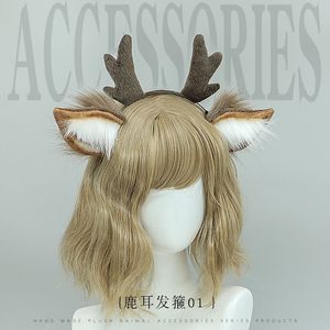 Halloween y Navidad orejas <span class=keywords><strong>de</strong></span> animales <span class=keywords><strong>de</strong></span> peluche accesorios <span class=keywords><strong>de</strong></span> disfraz Elk Deer Antler diademas para niños adultos decoraciones <span class=keywords><strong>de</strong></span> fiesta - Product Image 4