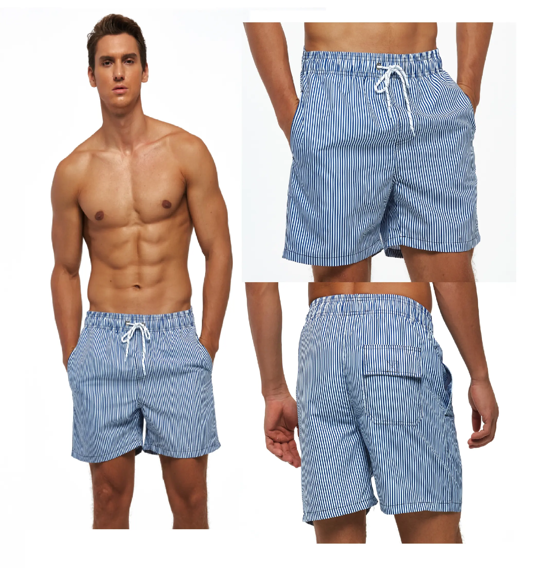 Celana Renang Pantai Olahraga Kualitas Tinggi, Celana Pendek Sublimasi Kustom