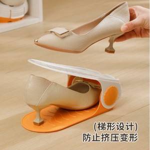 Adjustable Double Layer <b>Shoe</b> <b>Rack</b> Space Saving For Dormitory Home <b>Storage</b> Sports <b>Shoes</b> Organizer With Two Color Design - Product Image 4