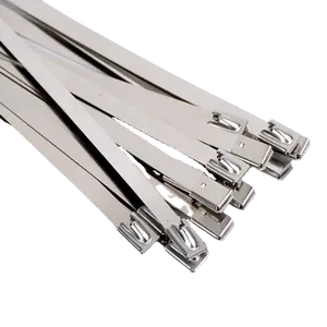 haitai ce rohs 201 304 316 cable tie promotion7.9x360mm Stainless Steel Aluminum Metal SS Cable Wire Zip Tie
