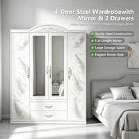 Armoire métallique en acier pour vêtements, placard de chambre à coucher, meuble gain de place avec tringle de suspension et étagères