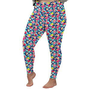 Mujeres Activewear Sport Fitness Gym Flower Colorful Doodle Print Yoga Pantalones Leggings De <span class=keywords><strong>Gimnasio</strong></span> Pour Femmes para mujeres - Product Image 4