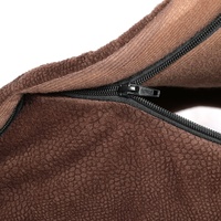 Lit rond lavable pour chats, court, en peluche, chaud et doux, pour l'hiver, à 2 sens
