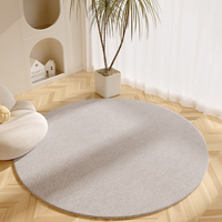 Tapis rond abstrait, tapis décoratif pour le sol, tapis circulaires, tapis antidérapant rayé, tapis beige pour le salon