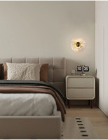 Lampe murale LED moderne et simple de style nordique de luxe pour chambre d'enfant, télécommande, variateur d'intensité, construction en fer, chambre à coucher, salon, CRI 90