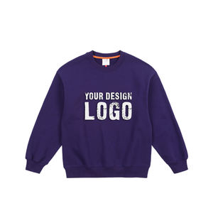 Sweat-shirt décontracté américain pour homme, couleur unie, épais, col rond, coupe ample, automne-hiver - Product Image 4