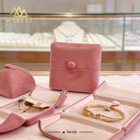 Webest Présentoir à bijoux en velours de luxe Boîte cadeau Boîte à bijoux bracelet Boîtes à bagues en velours Vente en gros