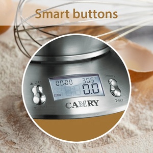 Balance de cuisine électronique numérique en acier inoxydable EK4150, capacité 5 kg, alimentée par piles, avec plateau pour la mesure du poids EK4150 - Product Image 4